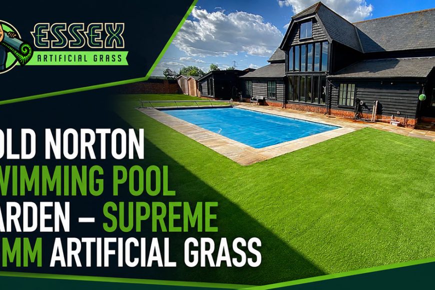 Swimming Pool, Cold Norton – Artificial Grass Installation