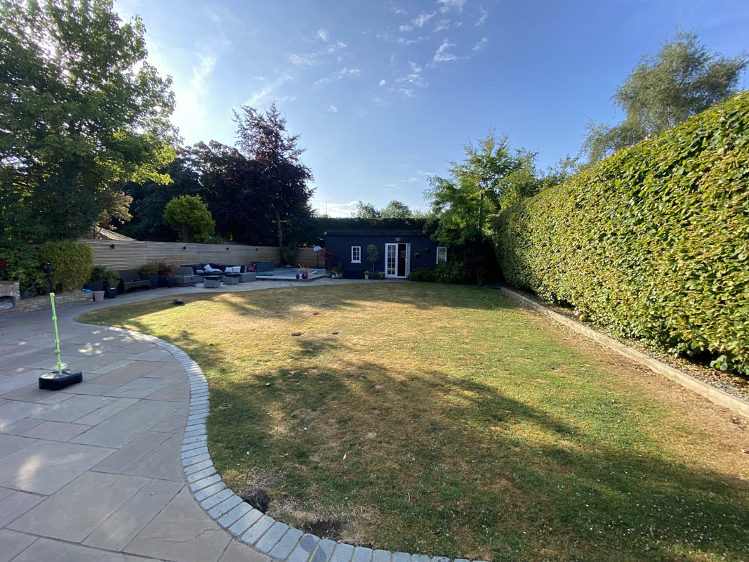 Brentwood striped lawn installation 1