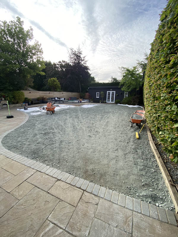 Brentwood striped lawn installation 3