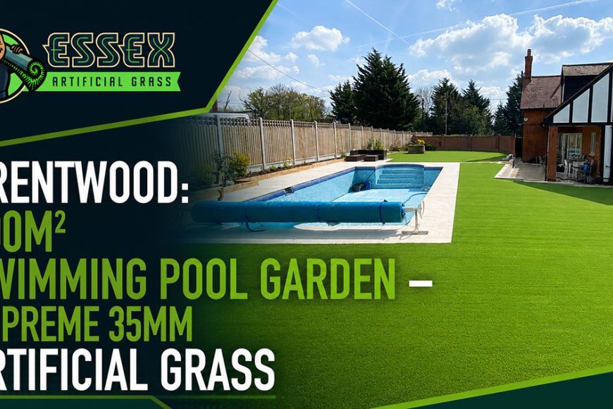 Swimming Pool Project, Brentwood – Artificial Grass Installation
