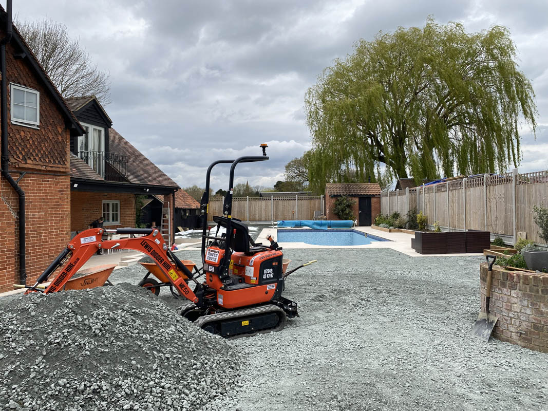 Brentwood pool installation 4