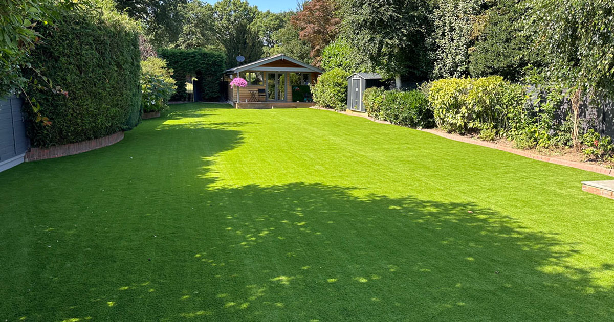 Gidea Park 300m² artificial grass installation